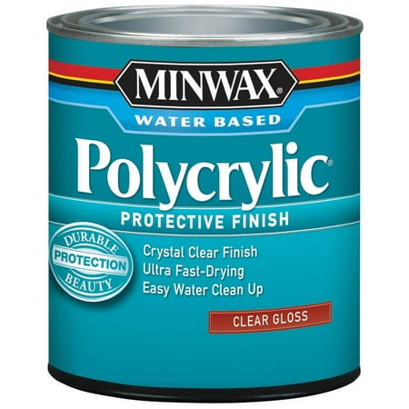 Minwax Polycrylic Clear Gloss Finish, 1 Quart (Best Varnish For Wood)