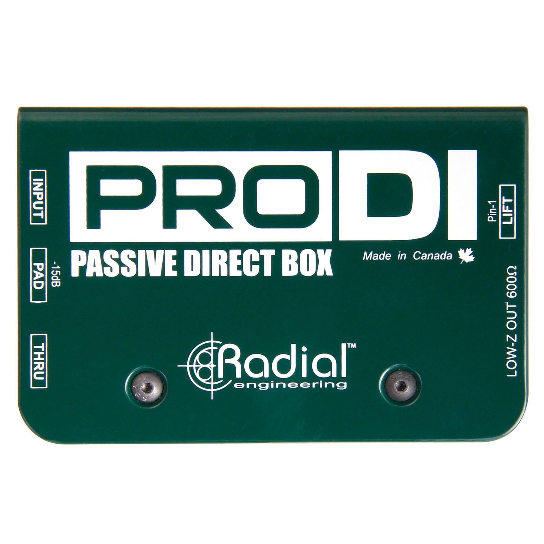 Radial Engineering PRO DI w/ 2 Instrument Cables Bundle