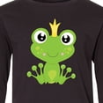 thumbnail image 4 of Inktastic Cute Frog, Green Frog, Frog Prince, Crown Long Sleeve Youth T-Shirt, 4 of 5