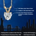 thumbnail image 2 of Gem Stone King 10K Yellow Gold Lab Grown Diamond Pendant Necklace for Women | 0.44 Cttw | Gemstone April Birthstone | Heart Shape 5MM | DEF Color | VVS-VS Clarity | With 18 inch Chain, 2 of 6