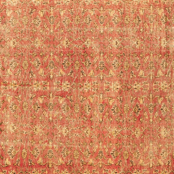 Ahgly Company Indoor Square Persian Orange Traditional Area Rugs, 5' Square
