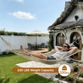 thumbnail image 7 of BN-LINK Cotton Rope Hammock,Handwoven Hammock with Hardwood Spreader Bars,Double Hammock for Outdoor Backyard Patio Poolside,330lbs Weight Capacity, Natural, 7 of 7