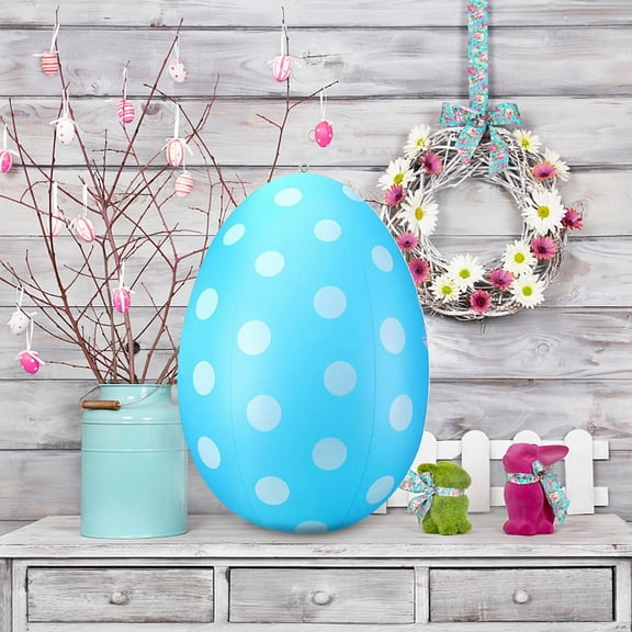 KCEHTA Inflatable Easter Eggs Decorations, 24 Inch Colorful Easter Eggs Inflatables Outdoor Decorations, Easter Egg Hanging Ornaments, Giant Easter Egg Decoration, Easter Yard Decorations