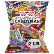 CANDYMAN (2 LBS) Chocolate & Candy Bundle with Fun and Mini Sized Mixed Individually Wrapped Treats