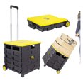 thumbnail image 1 of dbest products Quik Cart Pro Chariot à Main Pliable avec Tabouret de Siège de Couvercle, Jaune, 1 of 6