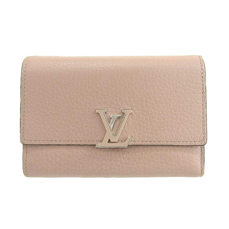 Authenticated Used Louis Vuitton LOUIS VUITTON Portefeuille Capucine  Compact Wallet Trifold Pink M62156 