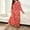 Red, variant on Womens Nightgowns Women Plus Size Sleepwear Round Neck Long Sleeve Printed Nightdress Pajamas