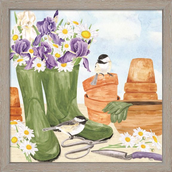 Great Art Now In My Garden VII by Tara Reed, Framed Wall Art, 13W x 13H