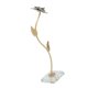 thumbnail image 2 of Adorno de mesa de flores, estatua decorativa atractiva de flor de Metal de vidrio de hierro de 16x6x6cm para mesa de comedor y baño, 2 of 5
