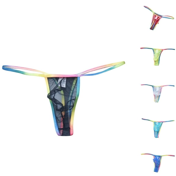 Jwputqe Mens Thongs,Mens Underwear Boxer Briefs,Breathable,Cooling,Solid,Low Waist,Black,XL (US:10)