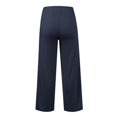 thumbnail image 4 of iHPH7 Wide Leg Pants for Women Palazzo Pants for Women High Waisted Wide Leg Pants for Women Wide Leg Pull On Pants for Women Pull On Pants for Women Wide Leg Trousers Women Dark Blue S, 4 of 4