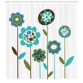 thumbnail image 3 of Ambesonne Green Flower Shower Curtain, Grunge Doodles, 69"Wx84"L, Multicolor, 3 of 3