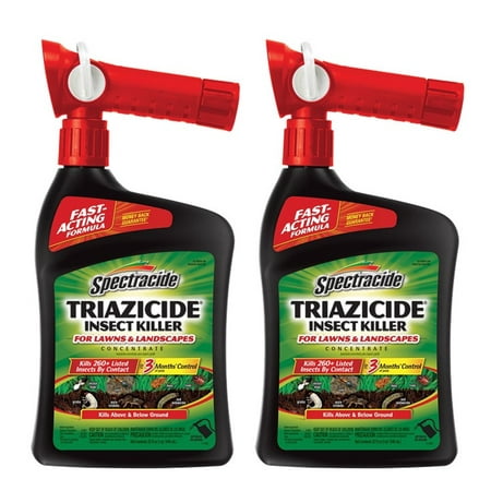 (2 pack) Spectracide Triazicide Insect Killer for Lawns & Landscapes Concentrate, Ready-to-Spray, 32-fl
