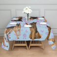 thumbnail image 3 of German Shepherd Square Tablecloth,Waterproof Square Table Cover,Wipeable Spillproof Washable Table Cover for Home Kitchen Party Decor 42"X42"(107x107cm), 3 of 6