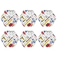 thumbnail image 2 of Pofeuu equipment for repair tools Print Leather Coasters Set of 6, Round Cups Mugs Mat Pad for Home Kitchen Heat Resistant Drink Coasters,Hexagon, 2 of 7
