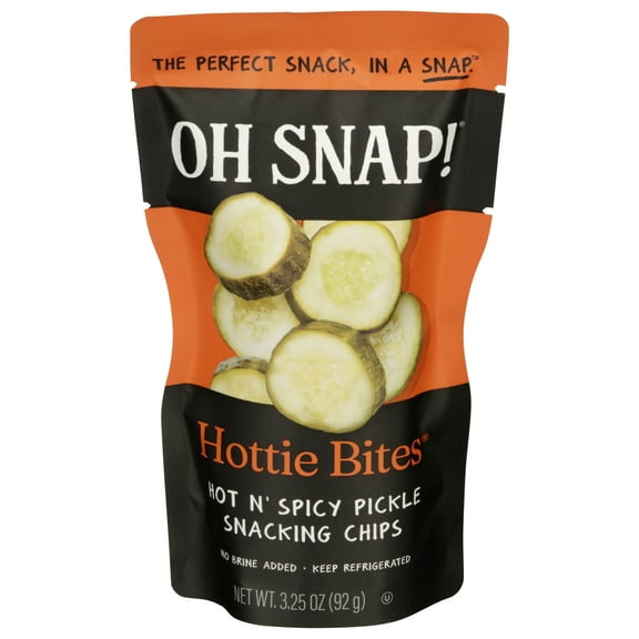 OH SNAP! Hottie Bites Hot N' Spicy Pickle Snack Pack, Fat-Free, Keto-Friendly, 3.25 oz.