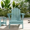 thumbnail image 4 of Boyel living Outdoor Adirondack Chair HDPE Classic Frog Chair With Built-In Cup Holder And Umbrella Hole for Patio Garden Furniture in Cyan Blue, 4 of 8