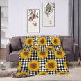 thumbnail image 7 of KLL Fleece Blanket Plush Throw Blanket Sunflowers ,Soft Fuzzy Cozy Flannel Blanket for Couch Sofa Bed.(60"x50" ), 7 of 7