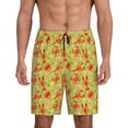 thumbnail image 3 of Lsque Crab Lobster Mens Sleep Pajama Shorts,Short Pajama Pants, Cotton Ultra-Soft Knit-Large, 3 of 9