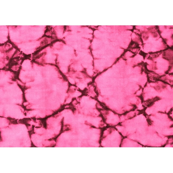 Ahgly Company Indoor Rectangle Abstract Pink Modern Area Rugs, 2' x 5'