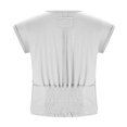 thumbnail image 4 of Camisetas para las Mujeres de Ajuste Suelto Casual Sólido V-Cuello Blusa, Moda Manga Corta Cuello Redondo Top para el Hogar Y el Uso Diario, Tela Suave, 4 of 7