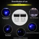 thumbnail image 4 of Kit de iluminación ambiental para automóvil con 5 luces LED blancas, minikit de iluminación ambiental interior enchufable de 5 V para automóviles, computadoras portátiles y puertos USB., 4 of 5