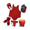 thumbnail image 4 of funtasica Sanda Gear Set Boxing Protective Gear Breathable Boxing Protector Gears Sparring Protective Gear for Kick Boxing Martial Arts Red Color L, 4 of 8