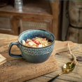 thumbnail image 5 of Oversized Coffee Mug: 24 oz Large Ceramic Mug with Handle, 700 ml Porcelain Coffee Cup for Tea, Latte, Hot Cocoa, Cereal, and Soup (Starry Sky), 5 of 7