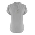 thumbnail image 4 of Weikingp Tops For Women Trendy Summer Shirts For Women Womens Basic Tee Shirts Short Sleeve Shirts For Women Going Out Tops For Women Gray L, 4 of 8