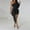 Black, variant on Women's Sexy Elegant Sequins Mesh See Through Glitter One Shoulder Bodycon Birthday Party Club Night Mini Dress
