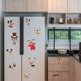 thumbnail image 1 of Snowman Face Stickers Set Funny PVC Christmas Expression Wall Decal DIY Self-adhesive Fridge Decoration, 1 of 7