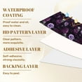 thumbnail image 6 of Peel and Stick Wallpaper Skull Purple Rose Floral Dark Botanical Aesthetic Wall Mural 23.6in x 9.8ft Self Adhesive Removable Wall Paper Renter Friendly Wallpaper for Nursery Bedroom Cabinets, 6 of 8