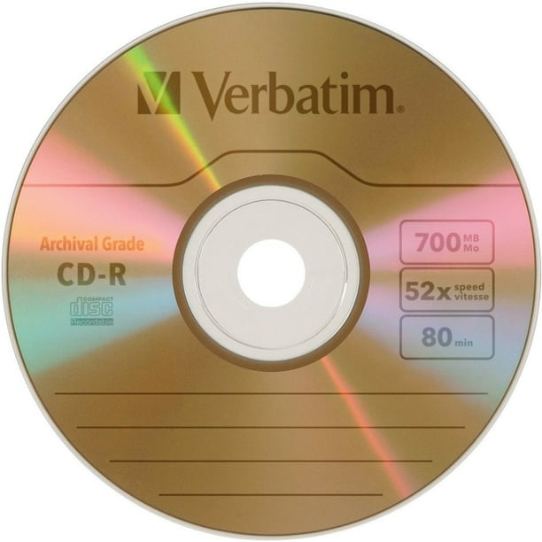 Verbatim UltraLife CD Recordable Media CDR 52x 700 MB Walmart