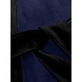 thumbnail image 5 of MAWCLOS Men Dressing Gown Hoodie Wrap Robe Long Sleeve Bath Robes Men's Soft Nightwear Sleeping Pajamas Navy Blue Black 3XL, 5 of 7