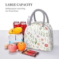 thumbnail image 4 of Japuie Wildflower Watercolor 2 Print Insulated Lunch Bag,Lunch Box for Women Men,Large Capacity Lunch Tote Bag,Lunch Container for Office Work Picnic Beach or Travel, 4 of 7