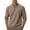 001 Khaki, variant on Mens Quarter Zip Pullover Casual Waffle Sweaters Long Sleeve Standing Collar Top with Pocket