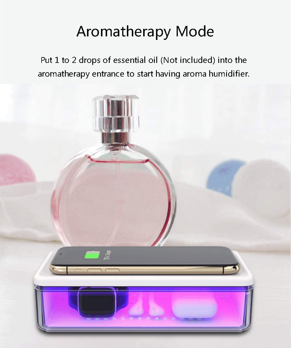 2 in 1 Washable UV Lights Sanitizer Portable QI Wireless Charging