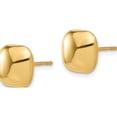 thumbnail image 2 of 14K Yellow Gold Polished 10Mm Puffed Square Post Earrings (Width 10.1) (Length 10.1) - Jbsp, 2 of 5