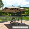 thumbnail image 4 of Costway Parasol Déporté de Patio 10 Pieds X 13 Pieds en Aluminium, Rotation 360°, Inclinaison, Couleur Café, 4 of 10