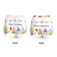 thumbnail image 5 of Lsque Watercolor Gnome Garden Printed Women's Running Shorts with Liner Pockets,Elastic Quick Dry Workout Athletic Gym Yoga Shorts,Womens High Waist Shorts-Large, 5 of 9