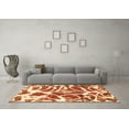 thumbnail image 3 of Ahgly Company Indoor Rectangle Abstract Orange Modern Area Rugs, 2' x 5', 3 of 4