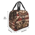 thumbnail image 3 of Honeii Patriotic Deer Soldier Salute Print Lunch Bag Women, Lunch Box Lunch Bag for Women Adult Men, Small Leakproof Cute Lunch Tote Large Capacity Reusable, 3 of 8