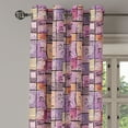 thumbnail image 3 of Ambesonne Pink Grommet Curtain, Vintage Letters Watercolor, 50" x 63", Pale Pink Black, 3 of 6