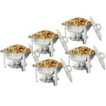 thumbnail image 1 of ZENY Home Wedding Banquet Buffet Chafing Dishes 5 Qt Catering Stainless Steel, Silver (Set of 5), 1 of 10
