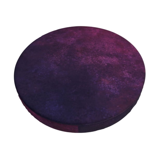 Disketp Black Dark Blue Purple Funda Redonda para Taburete, Funda de Cojín para Silla de Bar Suave y Elástica-12 inch