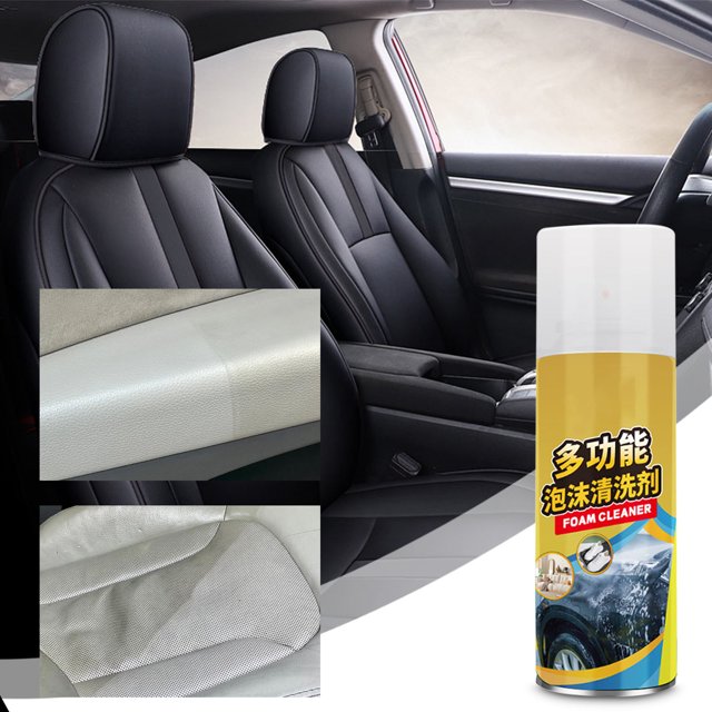 Multi-Function Foam Car Interior Cleaner -300ml Spray for Vegan Leather Seats, Trim & Panels - Safe, Effective & Fresh-Scented - Universal Auto Detailing Solution for All Vehicle Types & Leather