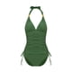 thumbnail image 2 of SAYOO Camisola de 2 piezas con cuello halter para mujer con cordón + bragas de bikini SAYOO Sexy, 2 of 9