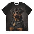 thumbnail image 3 of LAOLIUSN Men's Rottweiler 3D All Over Print T-Shirt, Realistic Dog Graphic Performance Tee, Stretch Breathable Quick Dry Short Sleeve Top, 3XL, 3 of 7