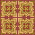 thumbnail image 1 of Ahgly Tapis d'Intérieur Lavable en Machine Carré Rouge Pamplemousse Transitionnel, 4 Pieds Carré, 1 of 7
