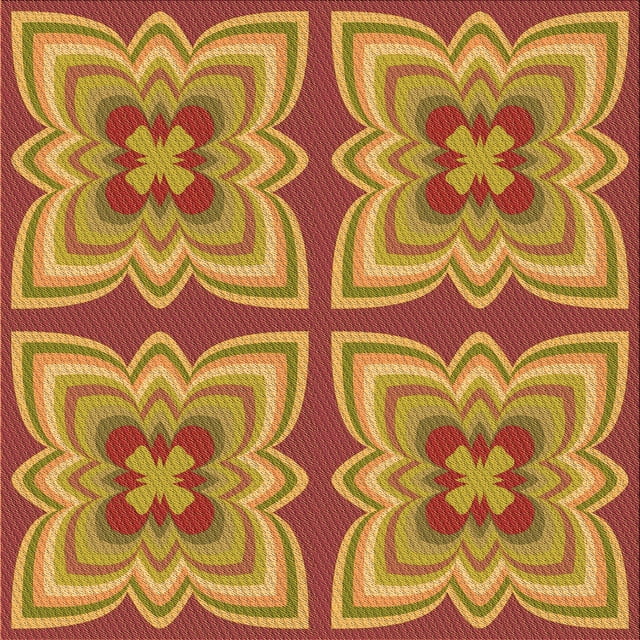 Ahgly Tapis d'Intérieur Lavable en Machine Carré Rouge Pamplemousse Transitionnel, 4 Pieds Carré